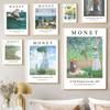 Claude Monet Exhibition Green Wave Water Lilies Nordic Poster Wall Art Print Canvas Painting Wall Pictures For Living Room Decor