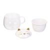 Les Trésors De Lily [A3511] - Керамическая стеклянная кружка 'Кошки', белая (с заварочным устройством ) - 35 мл