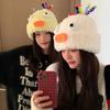 Warm Funny Plush Beanies Y2k Winter Outdoor Cap Kawaii Cartoon Big Eyes Hat  Students