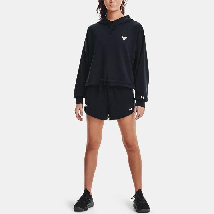 Under Armour Sweatshirts Women's Black Hooded Moderate Regular Unisex 1361059-001