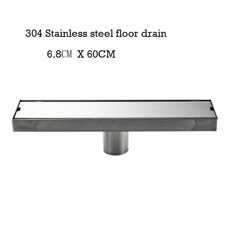 BAKALA Invisible Bathroom Floor Drain 20-120CM Square Waste Filter Drainage Anti-odor Shower Drain Strainer Kitchen Accessories