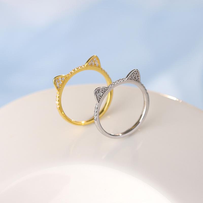 Кольцо Banyan Tree S925 Silver Cute Cat Ring - Женский модный дизайн с котенком
