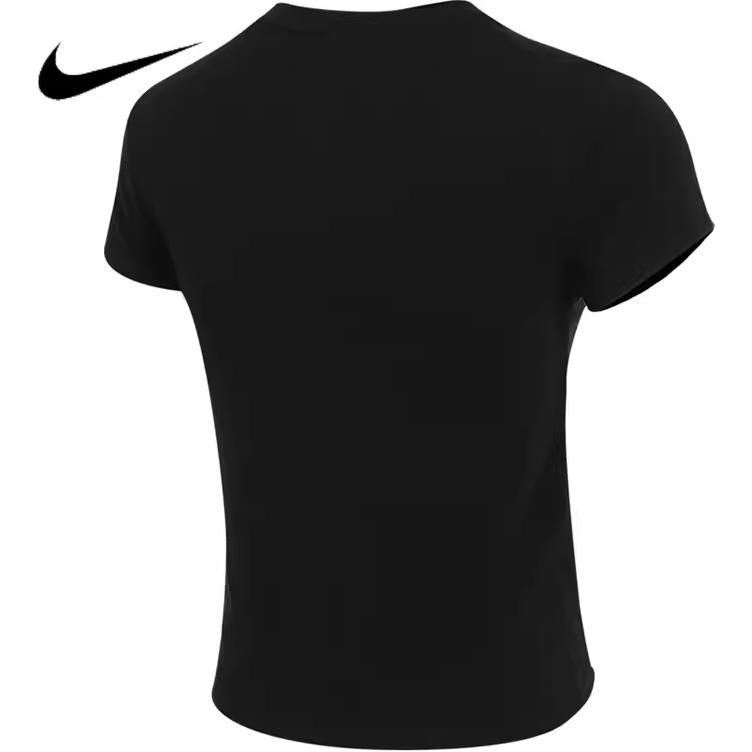 Nike Женская спортивная футболка, черно-белая, FV5509-010