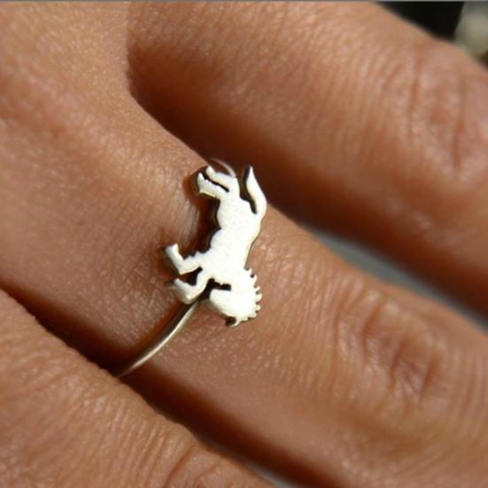 Кольцо на палец в форме лошади, изысканное мужское универсальное кольцо тонкой работы, подарок на день рождения