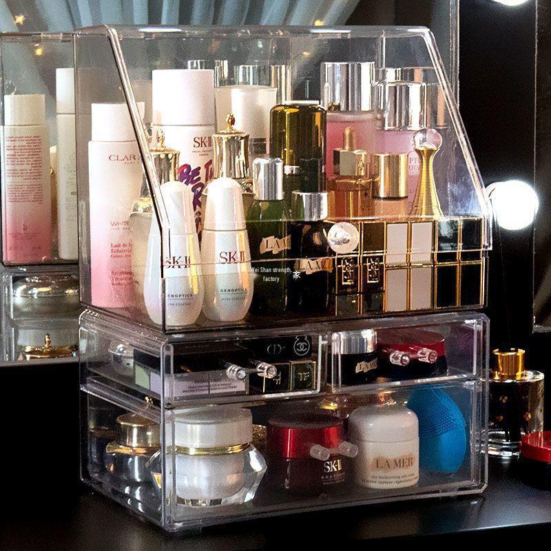 Прозрачный пыленепроницаемый органайзер для косметики большой вместимости для помады и средств по уходу за кожей