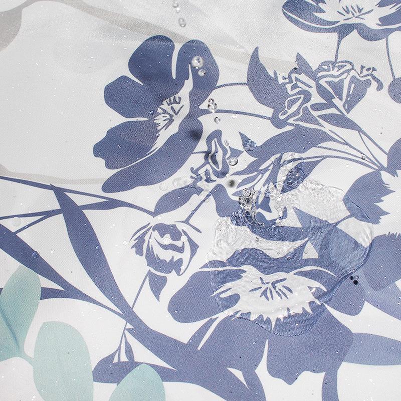 Занавеска для душа из полиэстера с принтом листьев и цветов, утолщенная, водонепроницаемая, устойчивая к плесени, перегородка для ванной комнаты, универсальная занавеска