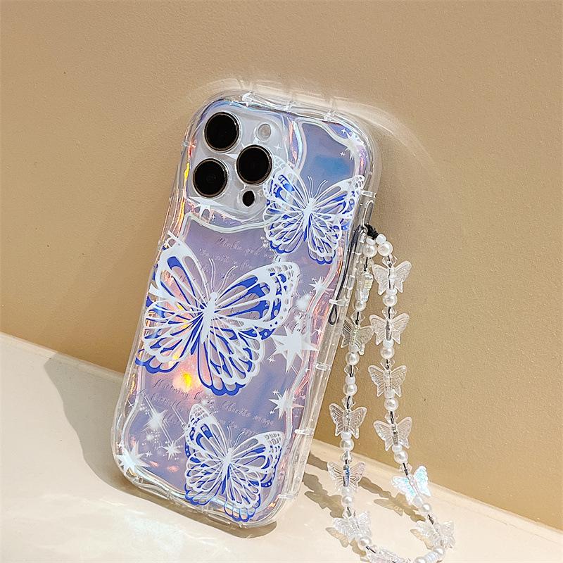 Чехол Zhitai Apple 14 для iPhone 16 Pro/15 Pro Max с кремовым узором и браслетом, подходит для XS/XR