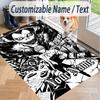 Custom Text Death Note Pattern Floor Rug Soft Indoor Carpet Mat Living Room Bedroom