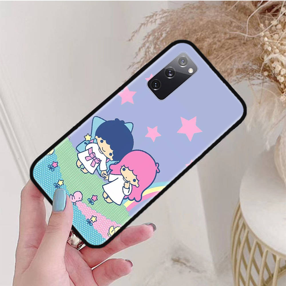 Черный чехол для Xiaomi Poco X6 X4 M5 M6 F5 F6 C65 C55 C50 C51 C40 Pro Redmi 14C A3X 13C 12C 11T 10A 9C Note 7 6 8A Plus L-1 Lovely Little Twin Star