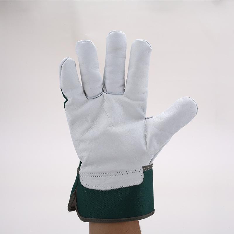 Labor Protection Gardening Short Welding Cowhide Labor Protection Gloves Velvet Lining Wear-resistant Welding Welder Gloves