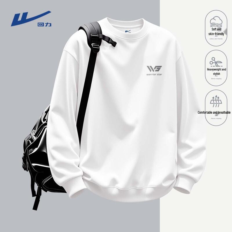 Warrior Men's Loose Crewneck Pullover Sweatshirt