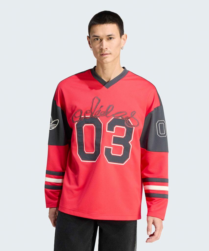 ADIDAS Hockey Long Sleeve Jersey - Ruby / Ku9187