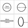 Rubber Bands mini 2000pcs rubber band black 0.5inch small Rubber Band Mini Soft Elastic Bands for Braids Diameter 13mm rubber bands for Office