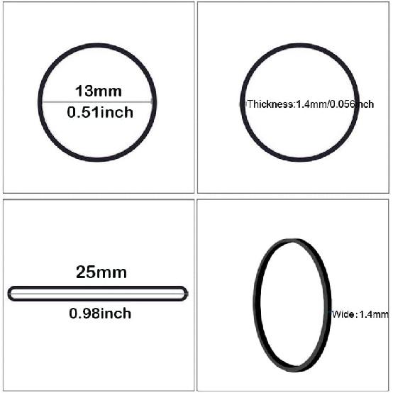 Rubber Bands mini 2000pcs rubber band black 0.5inch small Rubber Band Mini Soft Elastic Bands for Braids Diameter 13mm rubber bands for Office