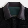 Kith Fall Classics 2024 Reversible Ola Collar Single-Breasted Drop Shoulder Long Sleeve Jacket Kids Jackets Black KHK010178-001