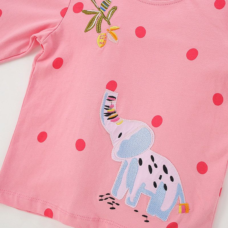 Taotaoism Girls' Long-Sleeved T-Shirt, New Autumn Style, Super Stylish and Trendy Base Shirt, Children's Pure Cotton Round-Neck Top