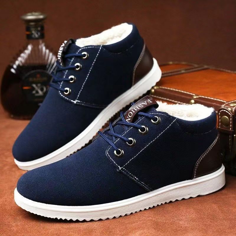 Снегоступы Модная замшевая повседневная мужская обувь Теплые сапоги