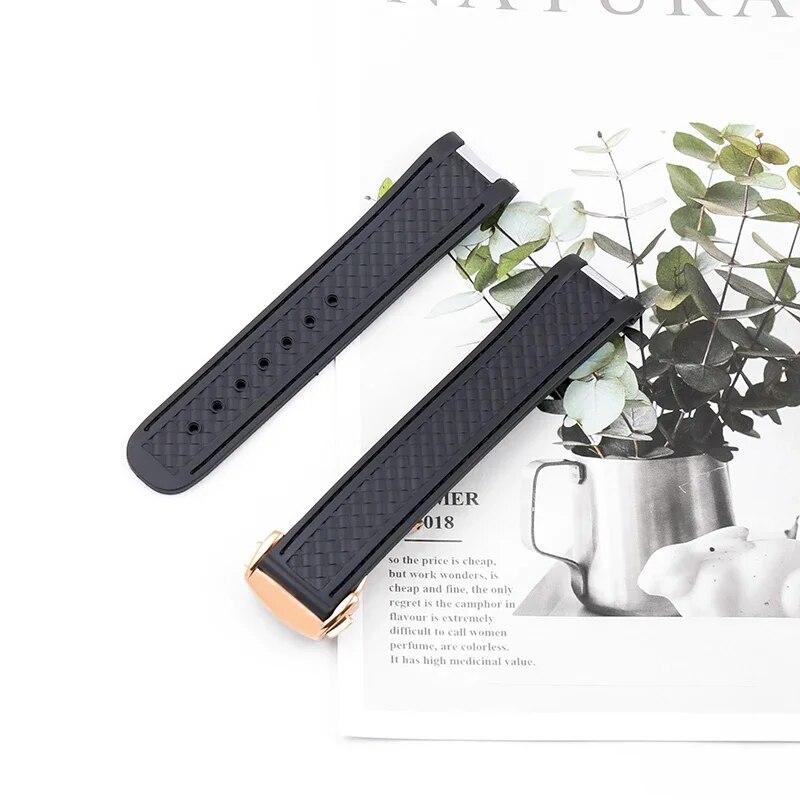 Silicone Strap for Omega Seahorse AT150 Rubber Strap Hornet Golf Men's and Women's Strap Watch Accessories