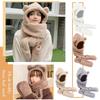 Hat Scarf Gloves Women Cute Cartoon Thick Hat Ear Protectors Warm Plush Hat