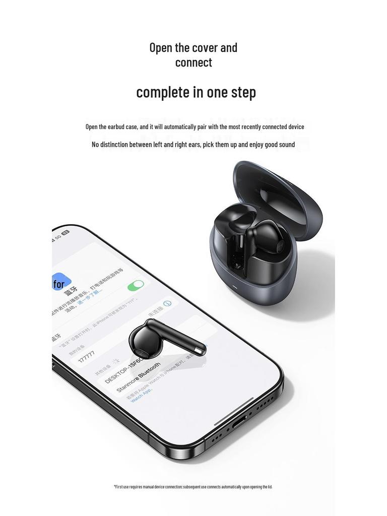 Беспроводные мини-наушники USAMS E03 Bluetooth для спорта - Полувкладыши, стерео