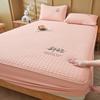 Clever New Embroidery Cotton Clip Cotton Bed Sheet, Bed Cover Protective Cover, Solid Color Pillowcase, Three Piece Bed Sheet Set