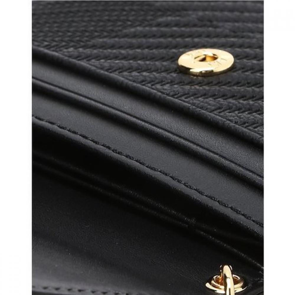 Daks Black Pattern Leather Card Wallet Dcho4f172bk