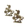 Brass Solid War Horse Ornament - Antique Zodiac Desktop Decor for Wealth Attraction, Small Gift