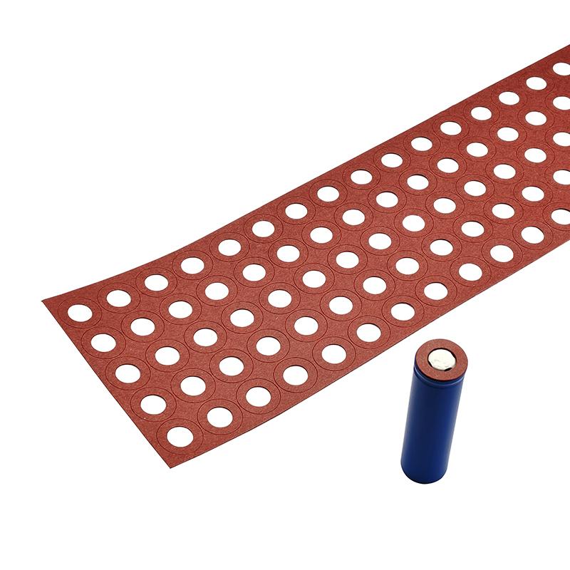 200 шт. Изолятор для аккумулятора 18650 Изоляционное кольцо Клейкий картон Красный