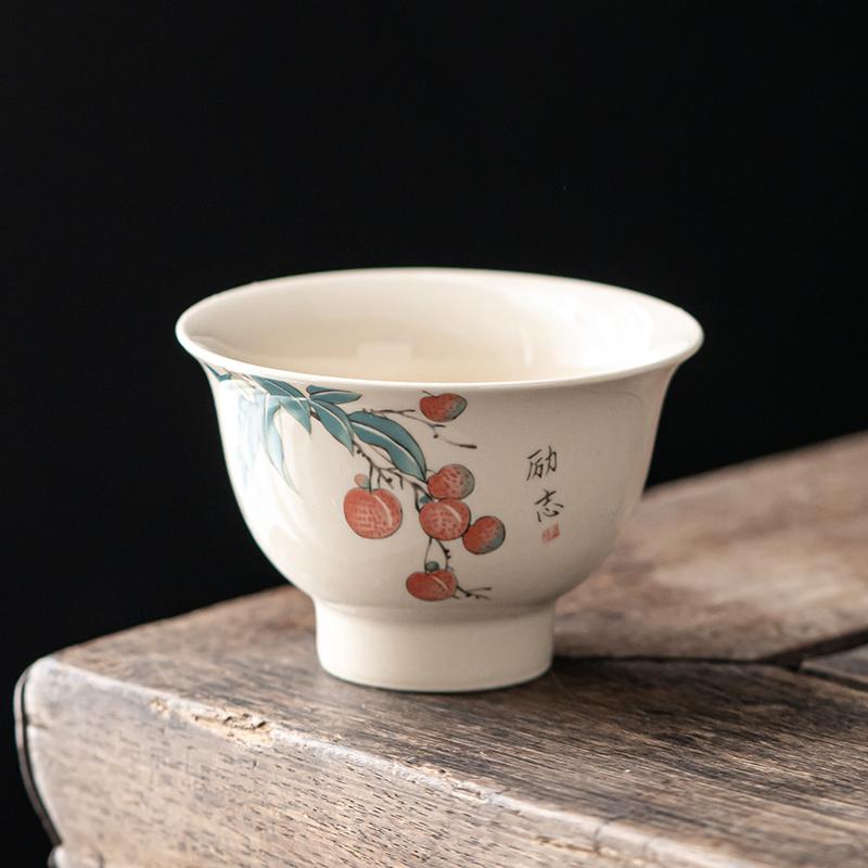 1 шт. Ретро-чашка для чая ручной работы, расписанная вручную, дорожная керамическая чаша для чая, китайский фарфоровый чайный сервиз Pu'er Tie Guanyin Master Teacup