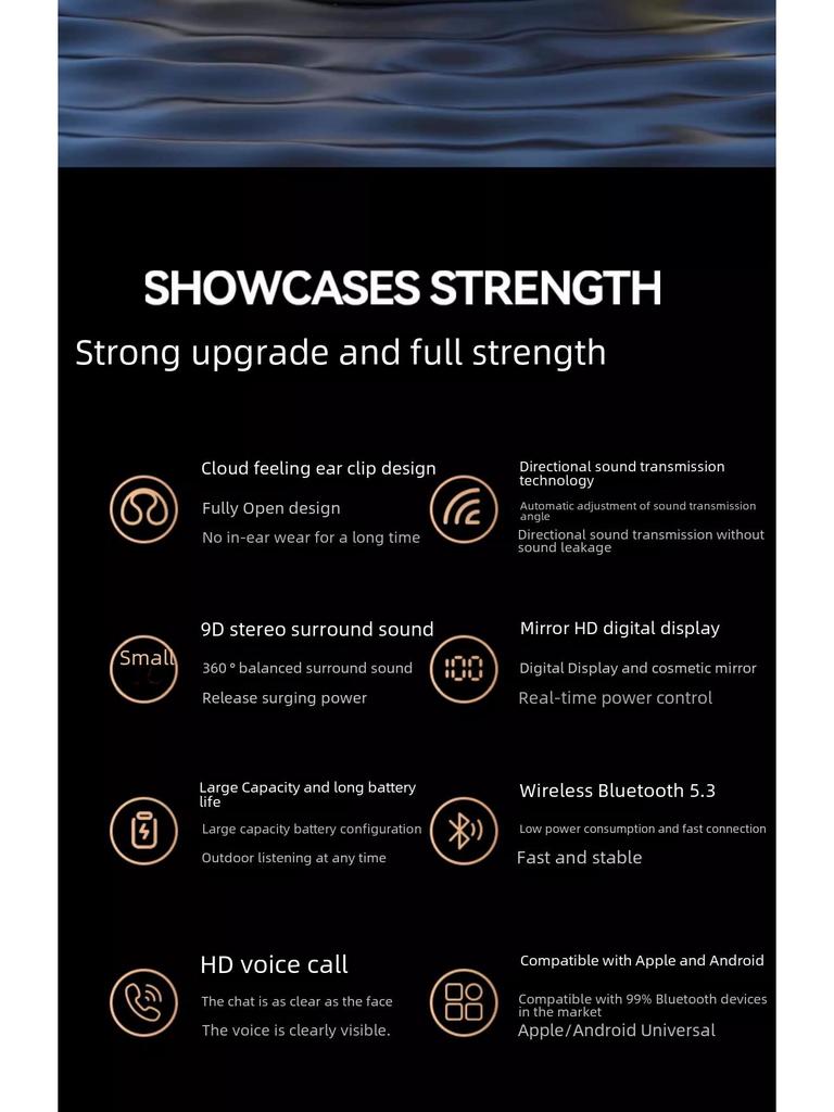 Новая спортивная Bluetooth-гарнитура с костной проводимостью, цифровым дисплеем и длительным сроком службы батареи