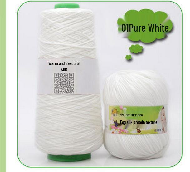 Детская пряжа из хлопка с протеином шелка для вязания и вязания крючком шарфа