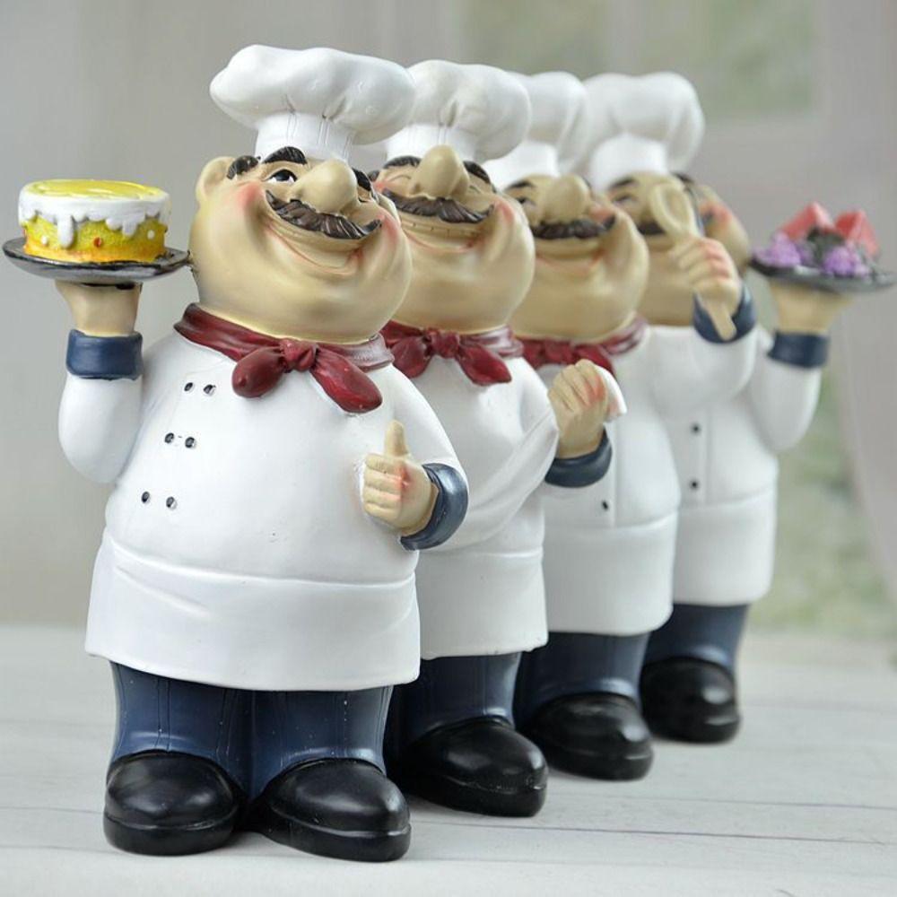 Simulated Farmhouse Cake Shop Decor Handicraft Chef Resin Figurines Bakers Food Lovers
