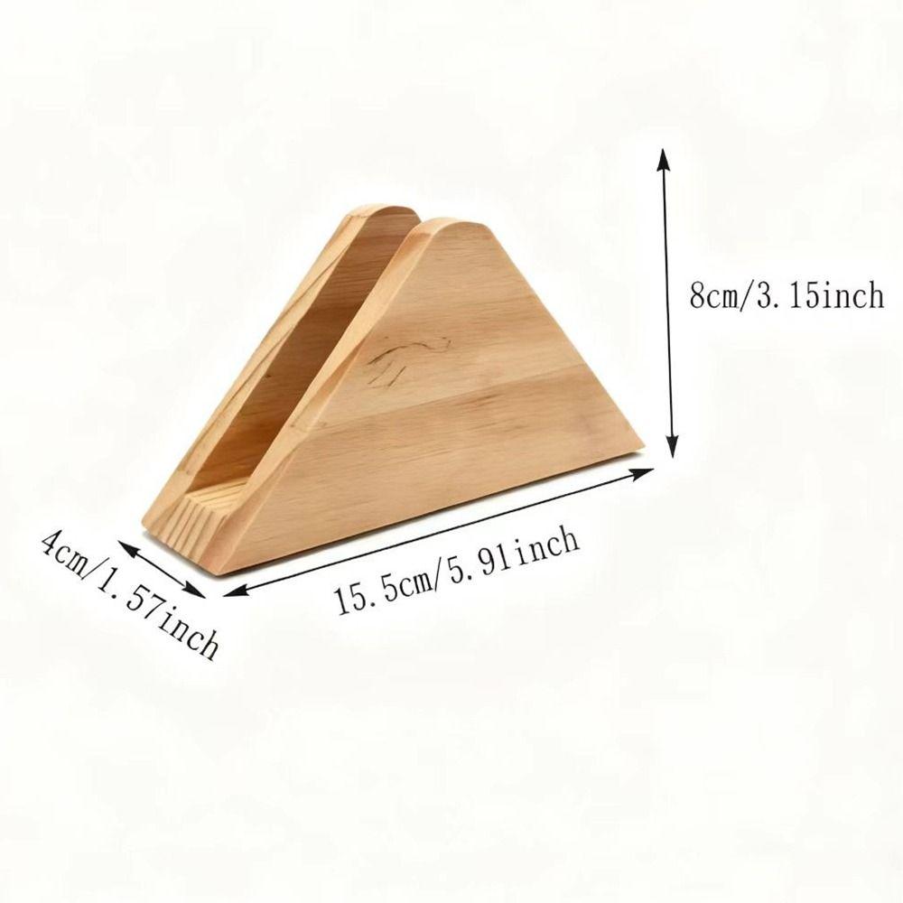 Elegant Wooden Tissue Holder Non-slip Bottom Wood Tissue Dispenser  Commercial Use