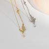 Butterfly Water Drop Diamond Necklace Exquisite Fashion Light Luxury Clavicle Chain New Niche