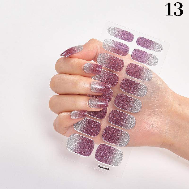 16 маленьких наклеек для ногтей, осенние и зимние однотонные наклейки для ногтей, простые водонепроницаемые наклейки для ногтей, полноцветные наклейки для дизайна ногтей