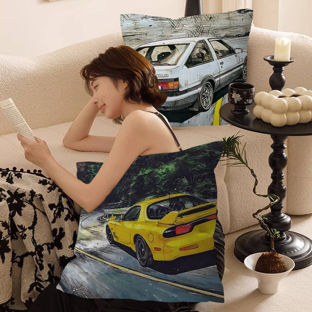 Подушка с изображением Initial D Чехол на подушку для дивана Декор для комнаты Подарок для детей