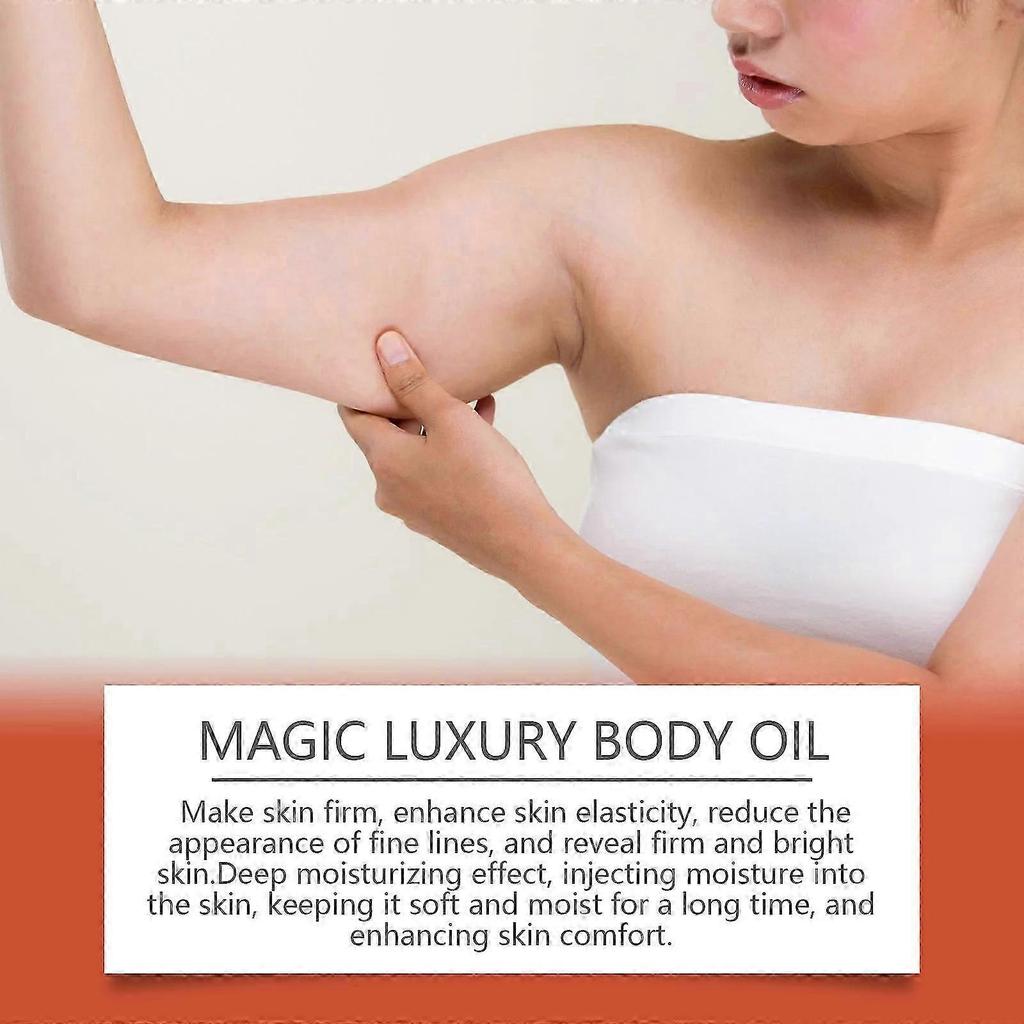 Magic Body Oil, 100ml Body Oils - Plumps, Tightens, Firms And Hydrates Sagging Skin, Arms, Chest, Thighs And Tums, Suitable For Full Body Use