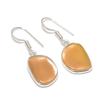 Orange Lace Agate Handmade 925 Sterling Silver Jewelry Earring 1.34" K8w35