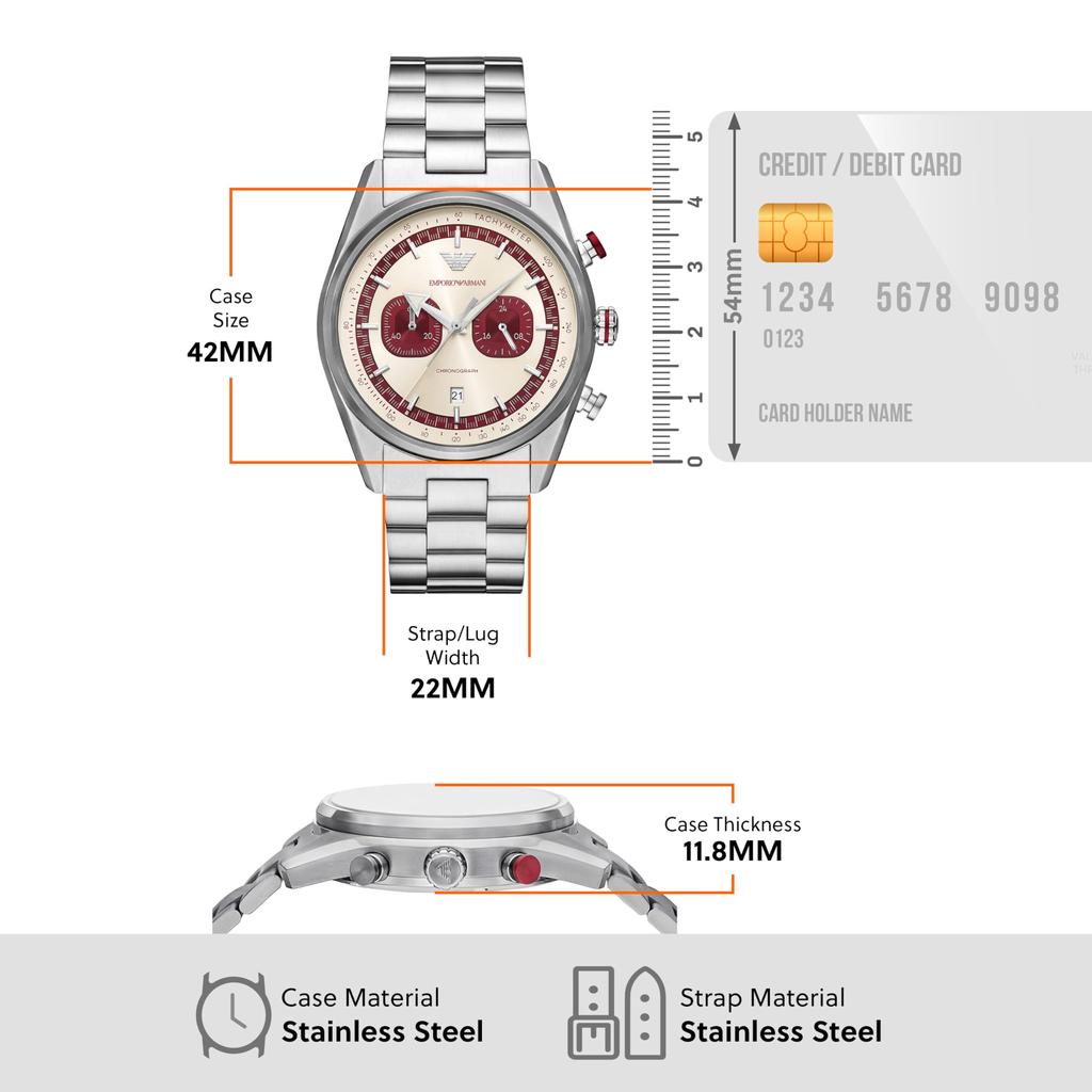 Часы AR11645 Серебряные [Emporio Armani] Мужские