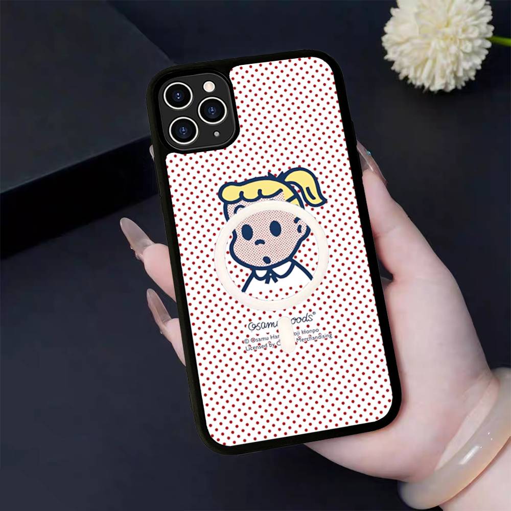 Кавайи O-OSAMU-G-GOODS Милый Магнитный Чехол Для Magsafe Для IPhone 17 Air 16 15 14 13 12 11 Pro Max Plus Беспроводная Зарядка