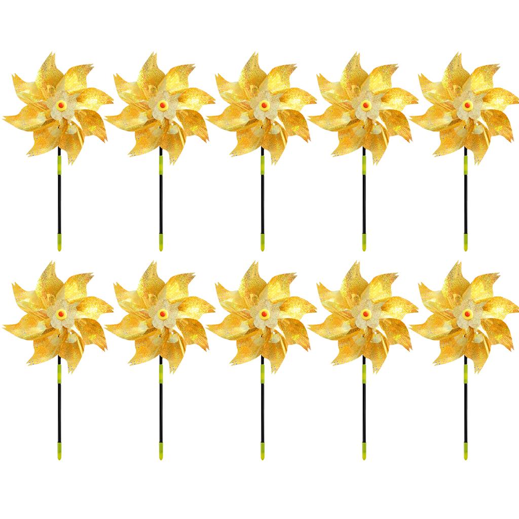 10 шт./лот Светоотражающая ветряная мельница Садовый отпугиватель птиц Отпугивает птиц светом и ветром Отпугиватель птиц для двора