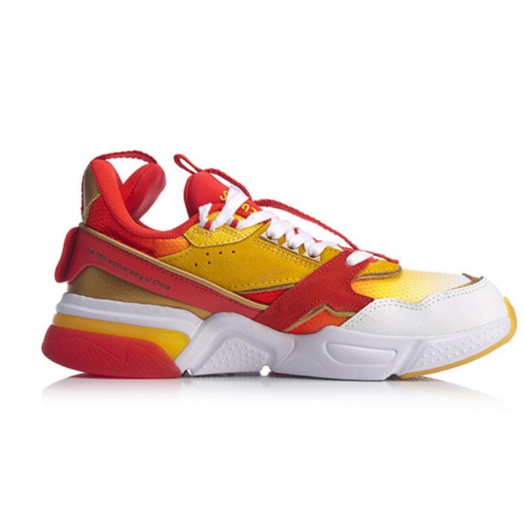 Li Ning 001 Амортизирующие Скользкие Устойчивые к истиранию Низкие Повседневные Кроссовки Мужские Красные AGLP153-1