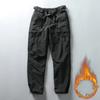Tooling Pants Thick Waterproof Fleece Cargo Pants Men Women Winter Outdoor Multi-pockets Loose Straight Overall Trousers