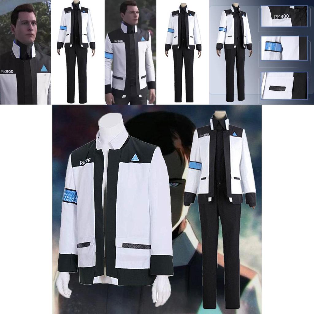 Изысканные куртки-униформы для косплея Detroit Become Human Connor Rk900, полный комплект, изготовленные из приятной для кожи полиэфирной ткани