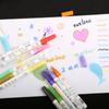 Double Line Pen 8 / 12 Colors 1-3MM Multicolor Glitter Marker Colorful Highlighter Fluorescent Marker Outline Pens