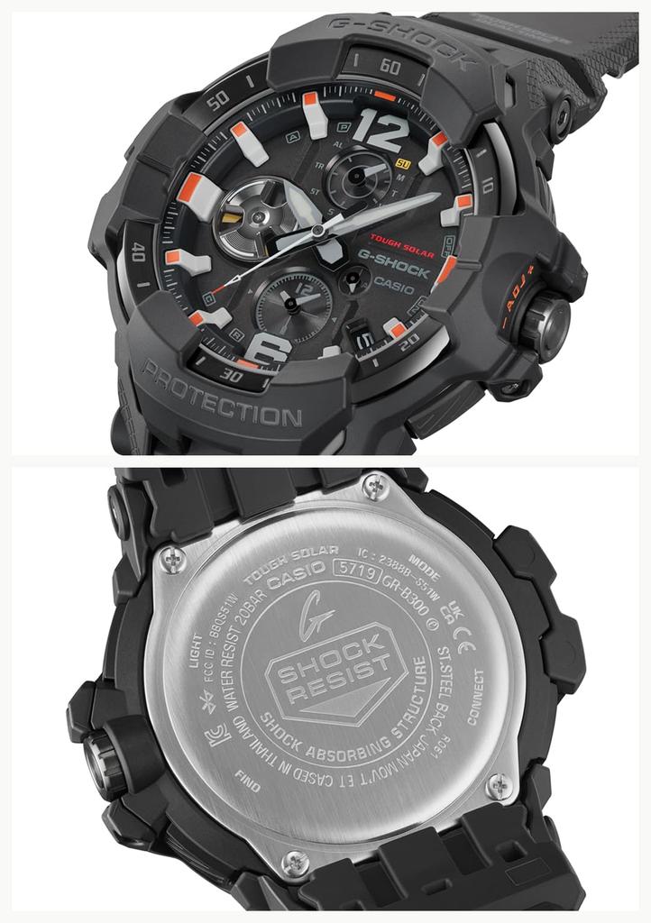 Часы GRAVITYMASTER Tough Solar Bluetooth с биопластиком черного цвета [Casio] G-Shock [] GR-B300EC-1AJF мужские