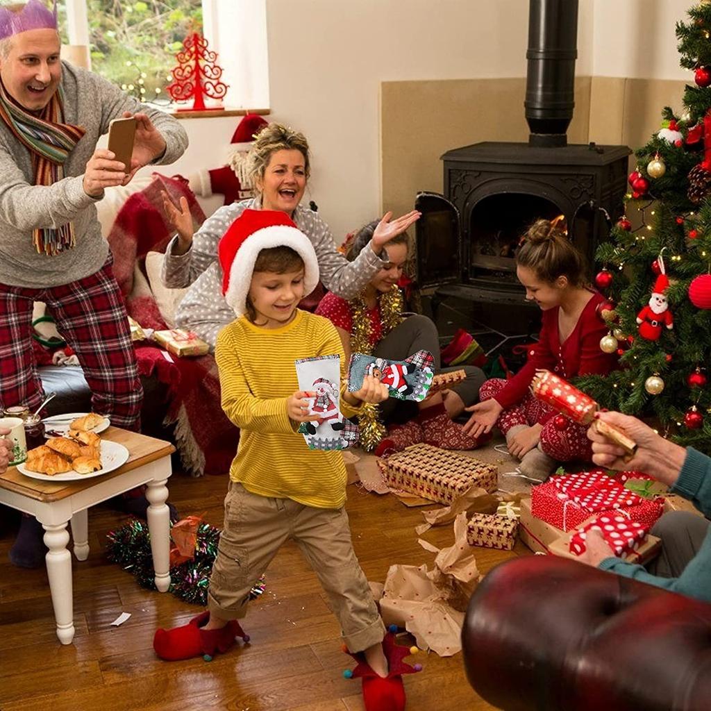 Модные рождественские чулки, подарочная сумка, принадлежности для украшения елки