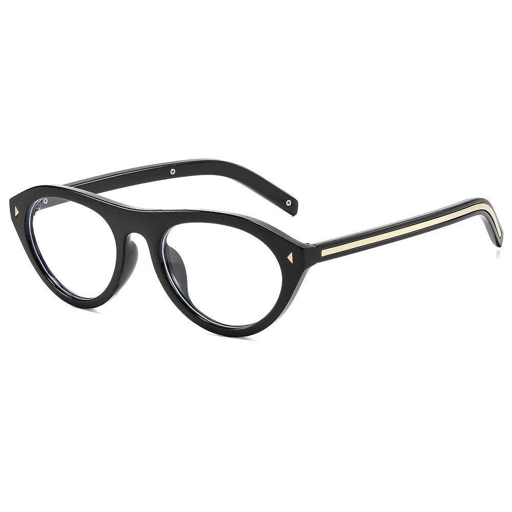 Fashion P's new retro cat's eye women's sunglasses, sunscreen rice nail sunglasses, European and American big-name oval men's sunglasses