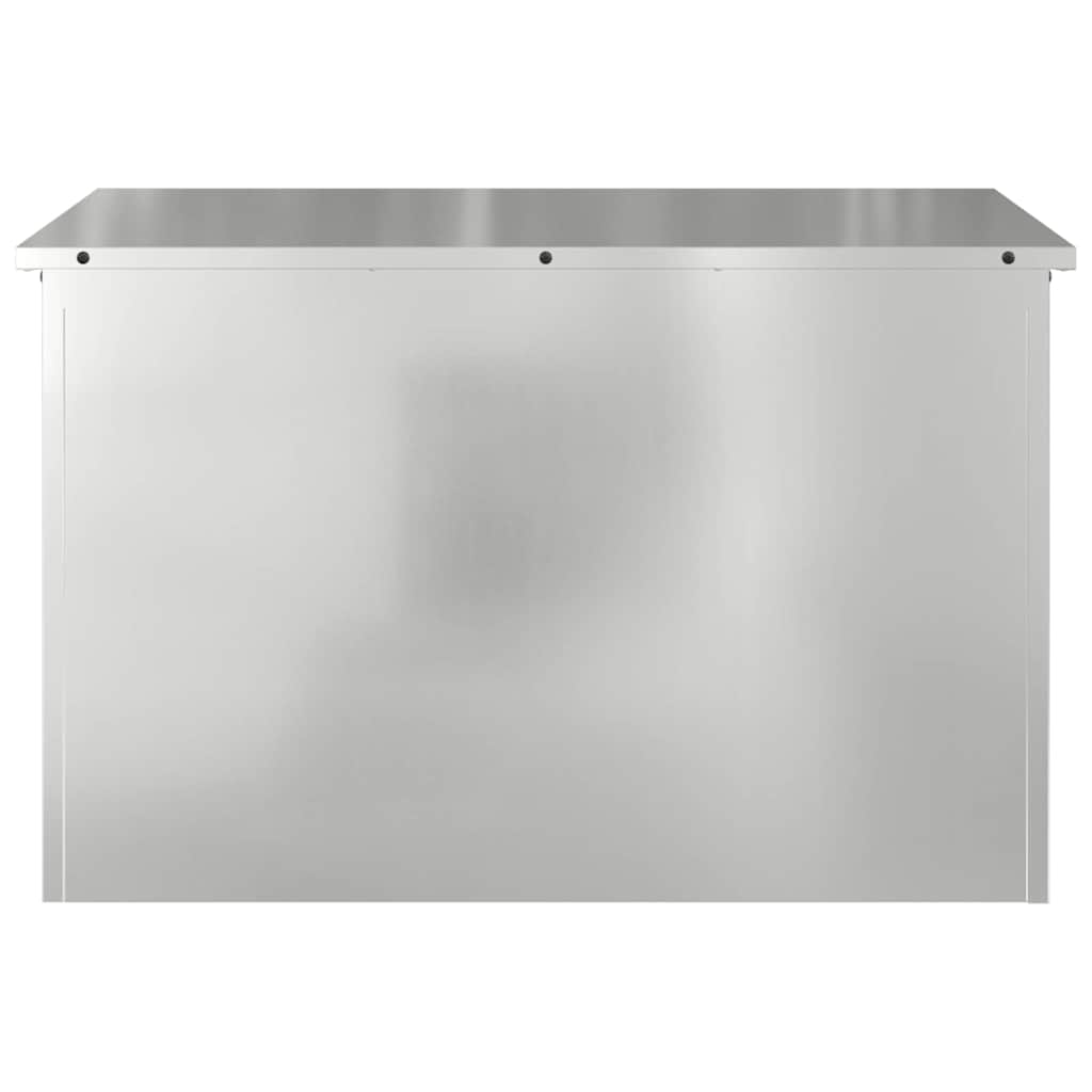 Outdoor Storage Box Silver 80 x 50.5 x 50 cm Steel