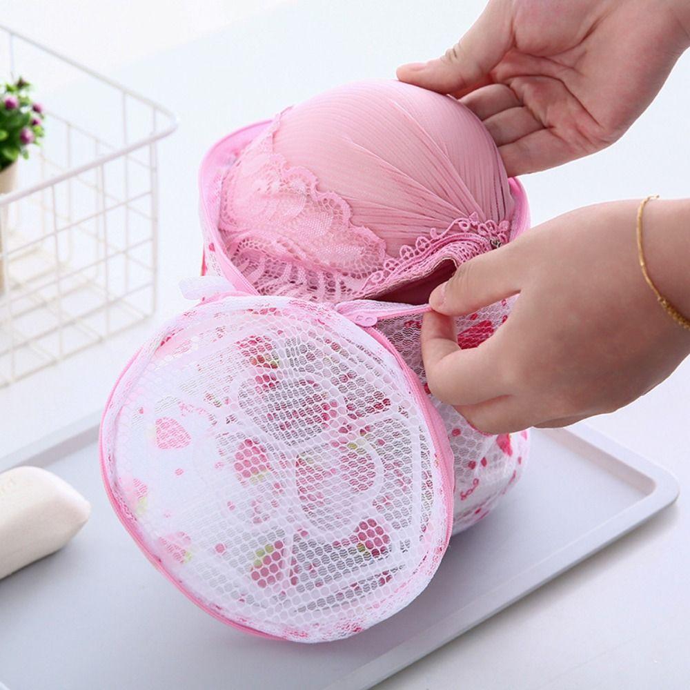Folding Bra Laundry Bag Anti-deformation Bra Machine Wash Bag Creative Bra Mesh Bag  Home